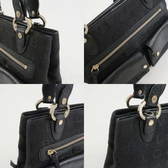 💎✨Beautiful✨💎Authentic BVLGARI Logo Mania Canvas Leather 2Way Bag Shoulder Bag - Picture 7 of 15